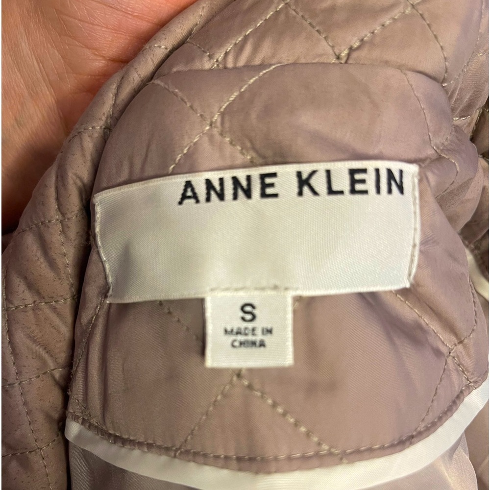 Anne Klein Women's Khaki 100% Polyester Quited Hoodie Jacket Coat Size S… - Picture 6 of 17